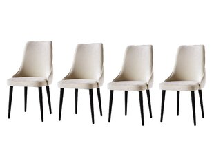 4 tuolin sarja Kalune Design Seyhan, valkoinen hinta ja tiedot | Ruokapöydän tuolit | hobbyhall.fi