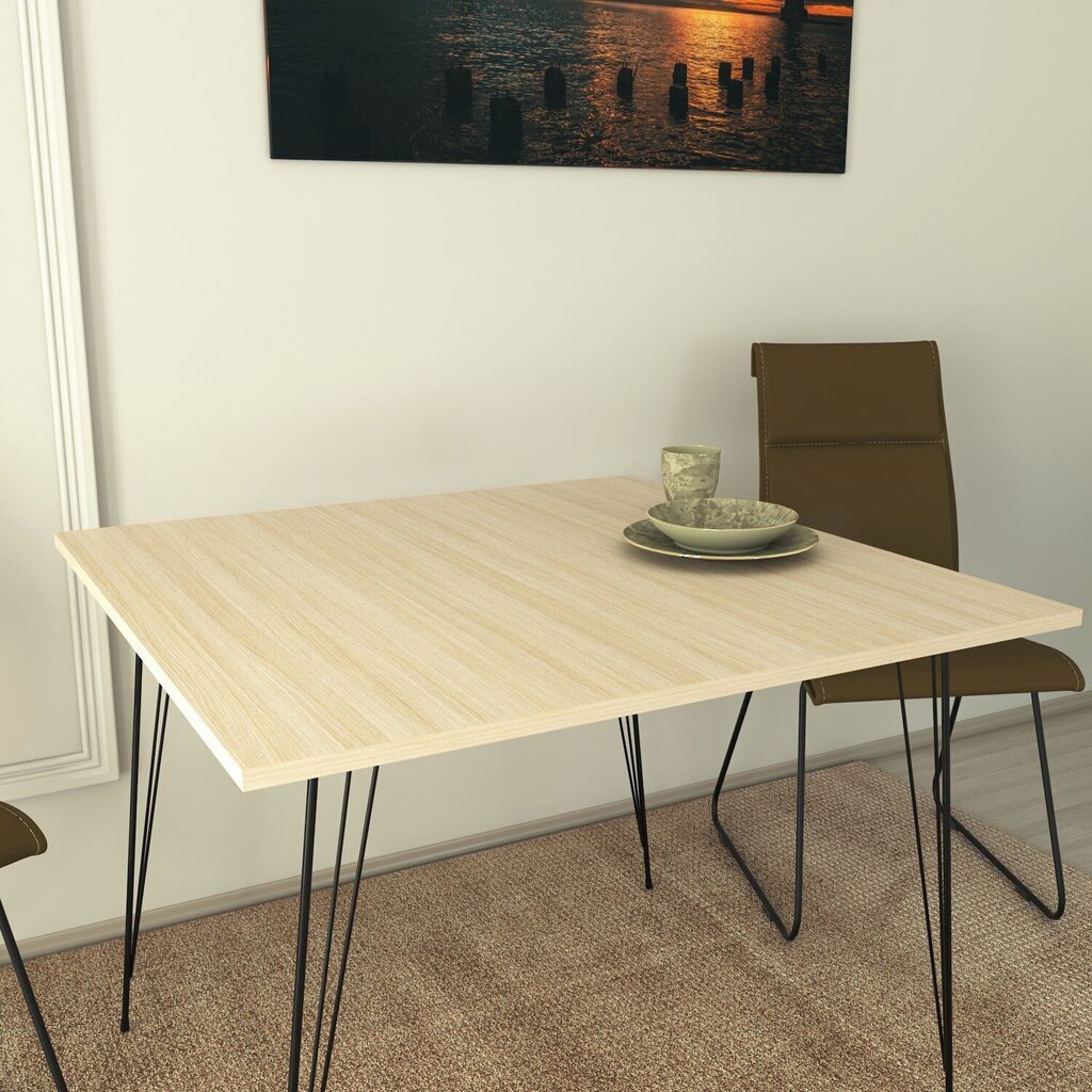 Ruokapöytä Asir Sandalf Square, ruskea hinta ja tiedot | Ruokapöydät | hobbyhall.fi