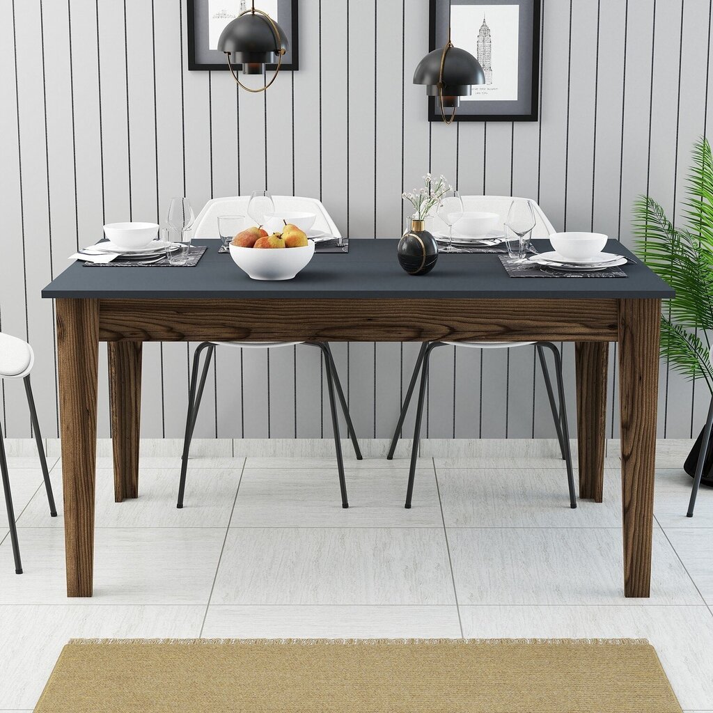 Ruokapöytä Asir Milan 513, ruskea/musta hinta ja tiedot | Ruokapöydät | hobbyhall.fi