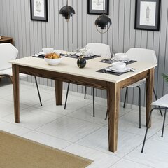 Ruokapöytä Asir Milan 517, ruskea/beige hinta ja tiedot | Ruokapöydät | hobbyhall.fi
