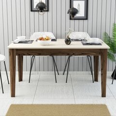 Ruokapöytä Asir Milan 517, ruskea/beige hinta ja tiedot | Ruokapöydät | hobbyhall.fi