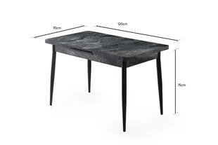 Ruokapöytä Asir Ay 1182, musta hinta ja tiedot | Ruokapöydät | hobbyhall.fi