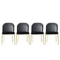 4 tuolin sarja Kalune Design Dore 103 V4, musta/harmaa hinta ja tiedot | Ruokapöydän tuolit | hobbyhall.fi