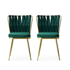 2-tuolin setti Kalune Design Kusakli 206 V2, vihreä hinta ja tiedot | Ruokapöydän tuolit | hobbyhall.fi