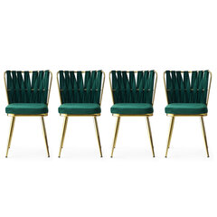 4 tuolin setti Kalune Design Kusakli 206 V4, vihreä hinta ja tiedot | Ruokapöydän tuolit | hobbyhall.fi