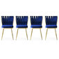 4 tuolin setti Kalune Design Kusakli 209 V4, sininen hinta ja tiedot | Ruokapöydän tuolit | hobbyhall.fi
