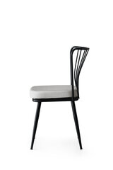 2-tuolin setti Kalune Design Yildiz 940 V2, valkoinen/musta hinta ja tiedot | Ruokapöydän tuolit | hobbyhall.fi