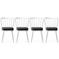 4 tuolin setti Kalune Design Yildiz 962 V4, harmaa/valkoinen hinta ja tiedot | Ruokapöydän tuolit | hobbyhall.fi