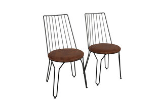 2-tuolin setti Kalune Design Ada 275 V2, ruskea hinta ja tiedot | Ruokapöydän tuolit | hobbyhall.fi