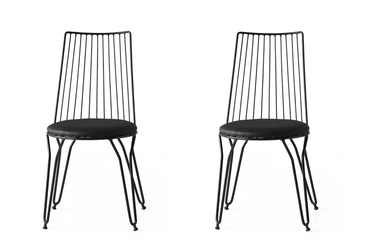 2 tuolin sarja Kalune Design Ada 276 V2, musta hinta ja tiedot | Ruokapöydän tuolit | hobbyhall.fi