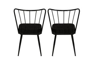 2 tuolin setti Kalune Design Yildiz 943 V2, musta hinta ja tiedot | Ruokapöydän tuolit | hobbyhall.fi