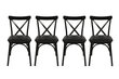 4 tuolin setti Kalune Design Ekol 1331 V4, musta hinta ja tiedot | Ruokapöydän tuolit | hobbyhall.fi