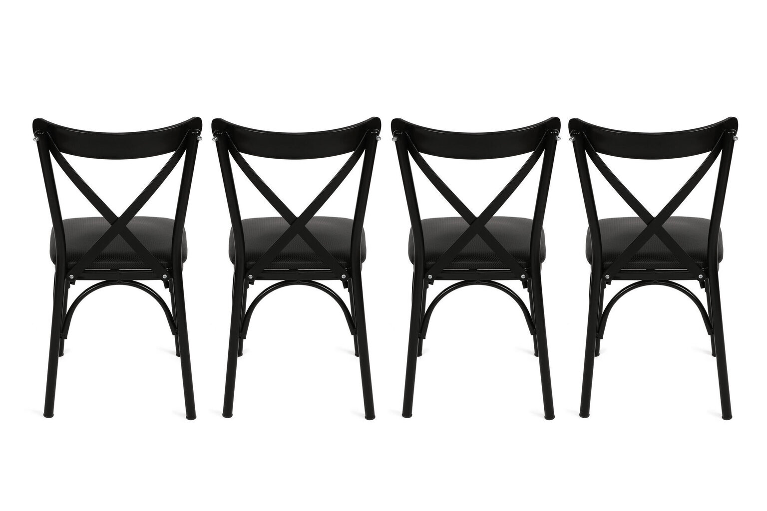 4 tuolin setti Kalune Design Ekol 1331 V4, musta hinta ja tiedot | Ruokapöydän tuolit | hobbyhall.fi