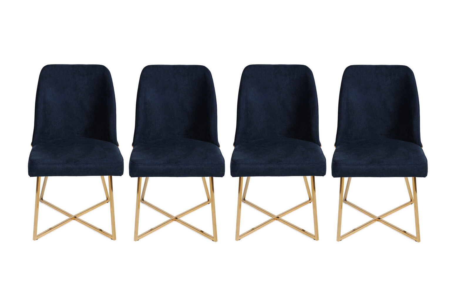 4 tuolin setti Kalune Design Madrid 908 V4, sininen hinta ja tiedot | Ruokapöydän tuolit | hobbyhall.fi