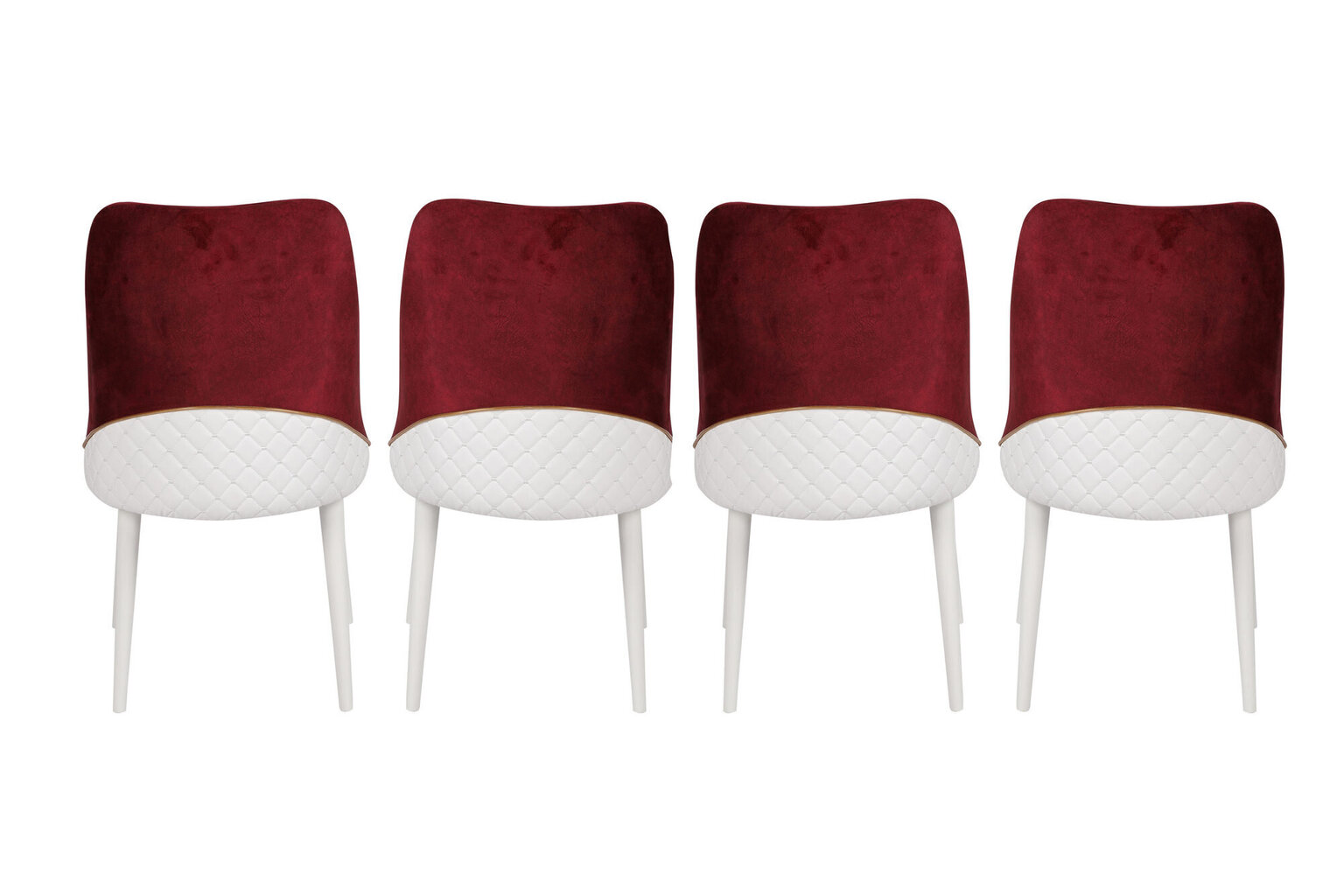 4 tuolin sarja Kalune Design Nova 081 V4, punainen hinta ja tiedot | Ruokapöydän tuolit | hobbyhall.fi