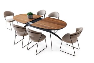 Ruokapöytä Asir TY - 971, ruskea/musta hinta ja tiedot | Ruokapöydät | hobbyhall.fi