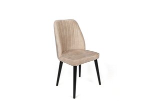 4 tuolin setti Kalune Design Alfa 434 V4, beige/musta hinta ja tiedot | Ruokapöydän tuolit | hobbyhall.fi