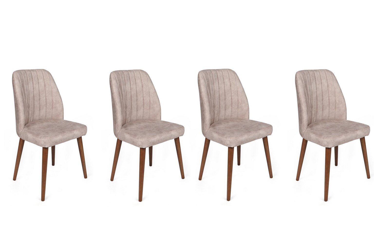 4 kpl tuolin setti Kalune Design Alfa 465 V4, beige/ruskea hinta ja tiedot | Ruokapöydän tuolit | hobbyhall.fi