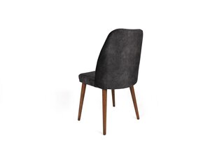 4 tuolin sarja Kalune Design Alfa 467 V4, musta/ruskea hinta ja tiedot | Ruokapöydän tuolit | hobbyhall.fi
