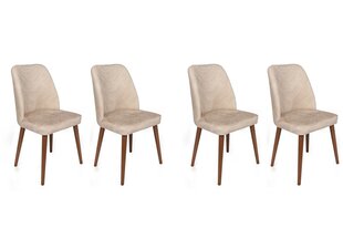 4 tuolin setti Kalune Design Dallas 550 V4, hiekka hinta ja tiedot | Ruokapöydän tuolit | hobbyhall.fi