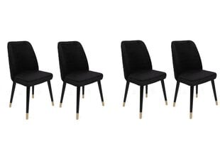 4 tuolin sarja Kalune Design Hugo 366 V4, musta hinta ja tiedot | Ruokapöydän tuolit | hobbyhall.fi