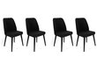 4 tuolin sarja Kalune Design Tutku 311 V4, musta hinta ja tiedot | Ruokapöydän tuolit | hobbyhall.fi