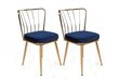 4 tuolin setti Kalune Design Yildiz 924 V4, sininen hinta ja tiedot | Ruokapöydän tuolit | hobbyhall.fi