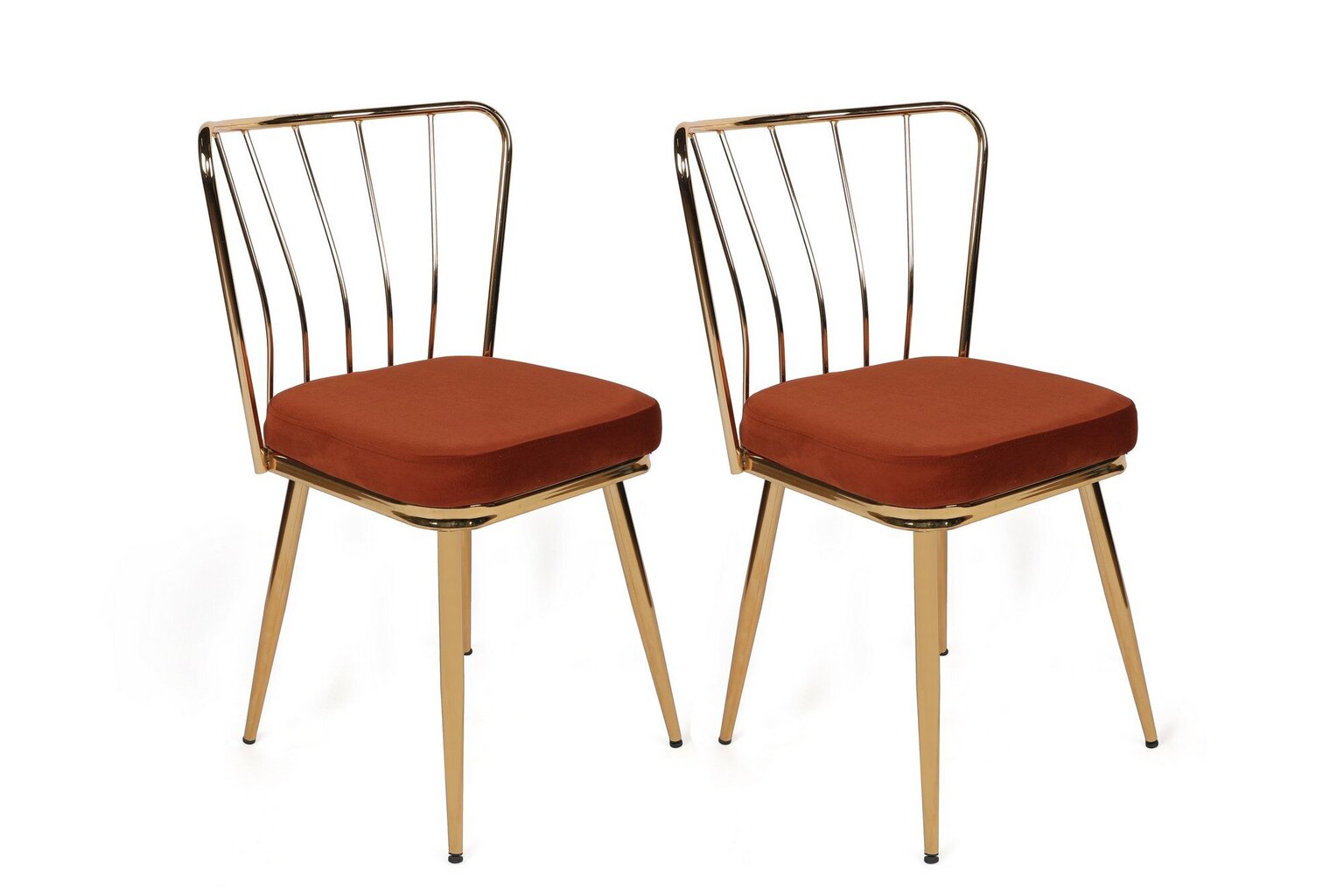 4 tuolin setti Kalune Design Yildiz 924 V4, oranssi hinta ja tiedot | Ruokapöydän tuolit | hobbyhall.fi