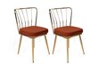 4 tuolin setti Kalune Design Yildiz 924 V4, oranssi hinta ja tiedot | Ruokapöydän tuolit | hobbyhall.fi