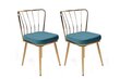 4 tuolin setti Kalune Design Yildiz 929 V4, sininen hinta ja tiedot | Ruokapöydän tuolit | hobbyhall.fi