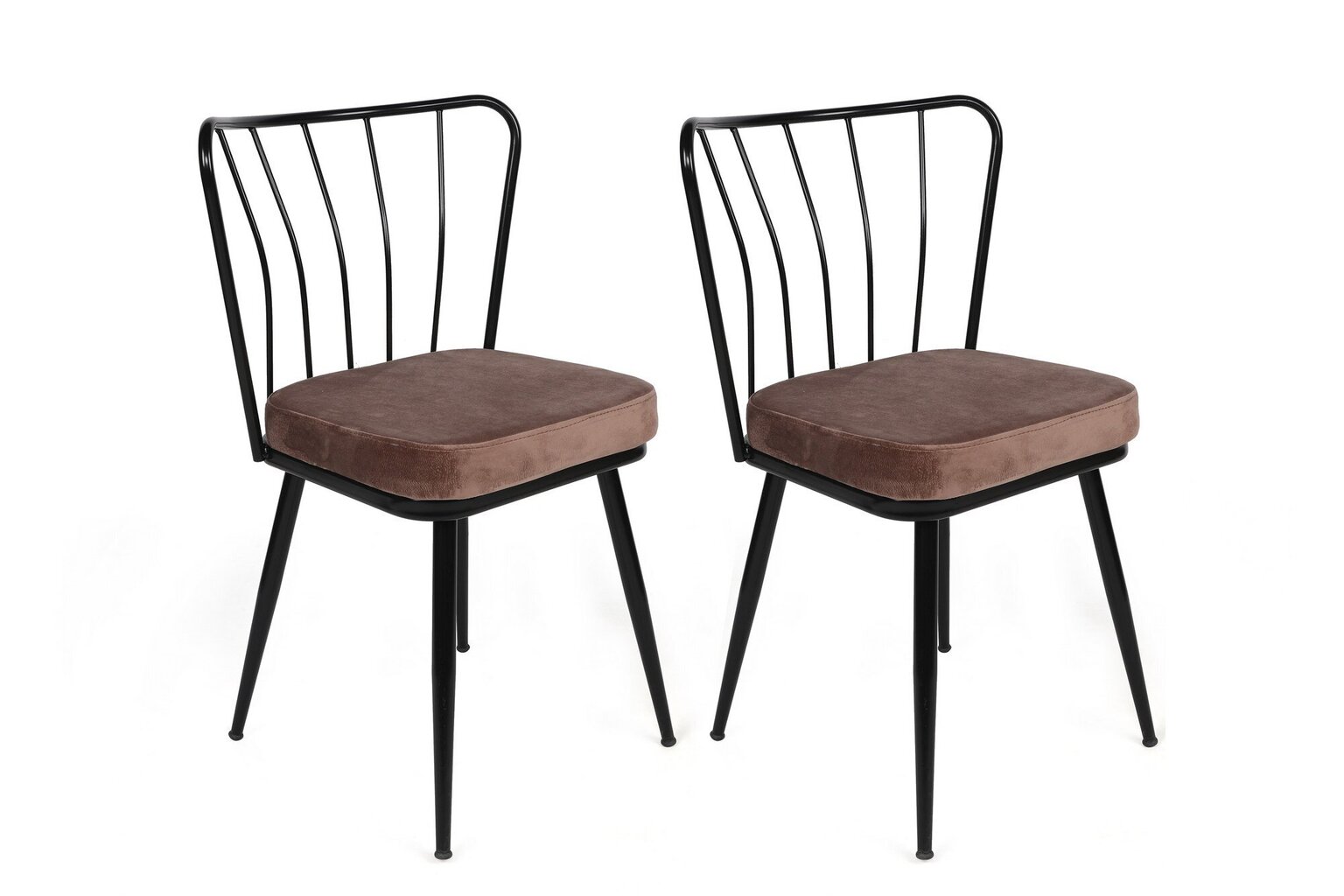 4 tuolin setti Kalune Design Yildiz 947 V4, ruskea hinta ja tiedot | Ruokapöydän tuolit | hobbyhall.fi