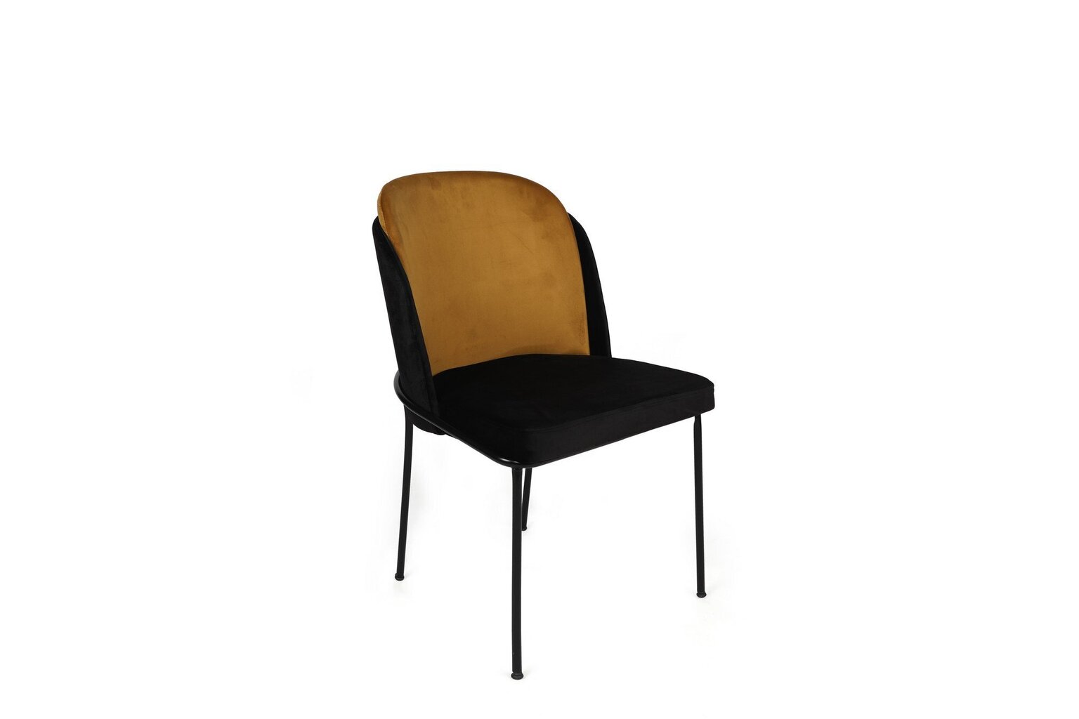 2-tuolin setti Kalune Design Dore 142 V2, keltainen/musta hinta ja tiedot | Ruokapöydän tuolit | hobbyhall.fi