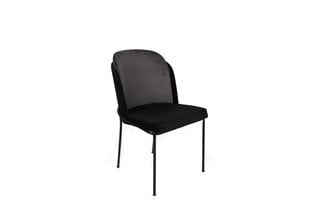 2-tuolin setti Kalune Design Dore 150 V2, musta/harmaa hinta ja tiedot | Ruokapöydän tuolit | hobbyhall.fi