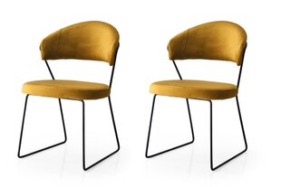2-tuolin setti Kalune Design MN 881 V2, keltainen hinta ja tiedot | Ruokapöydän tuolit | hobbyhall.fi