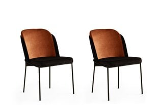 2-tuolin setti Kalune Design DR 147 V2, musta hinta ja tiedot | Ruokapöydän tuolit | hobbyhall.fi