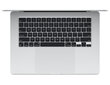 MacBook Air 15" Apple M3 chip with 8-core CPU and 10-core GPU, 16GB, 512GB SSD - Silver - MXD23KS/A hinta ja tiedot | Kannettavat tietokoneet | hobbyhall.fi