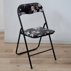 Kokoontaitettava tuoli Patio Flower, musta hinta ja tiedot | Puutarhatuolit | hobbyhall.fi