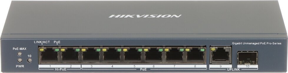 Hikvision DS-3E0510HP-E hinta ja tiedot | Verkkokytkimet | hobbyhall.fi