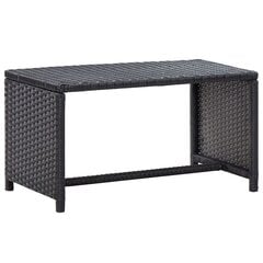 vidaXL Sohvapöytä musta 70x40x38 cm polyrottinki hinta ja tiedot | Sohvapöydät | hobbyhall.fi