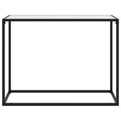 vidaXL Konsolipöytä valkoinen 100x35x75 cm karkaistu lasi hinta ja tiedot | Sohvapöydät | hobbyhall.fi