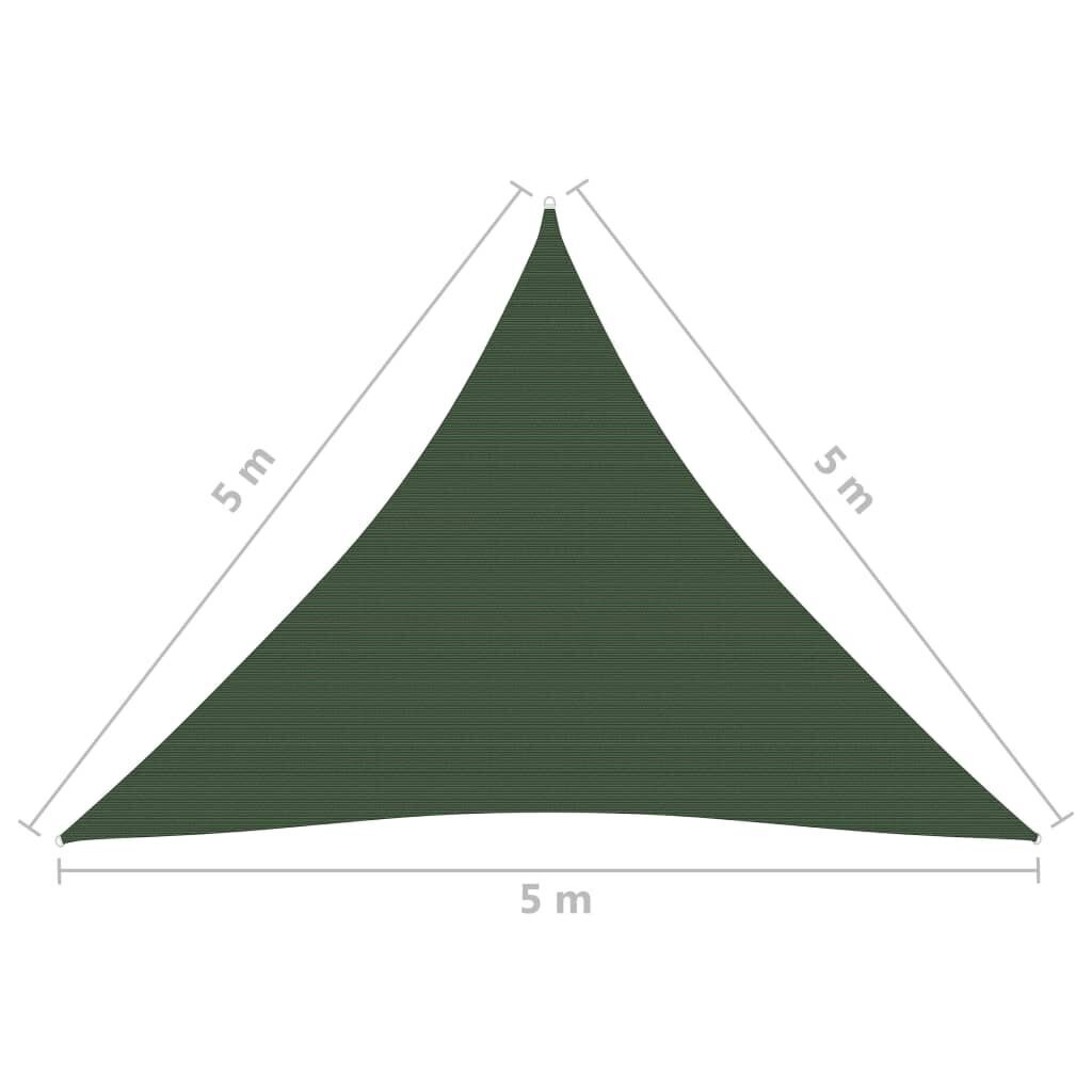 vidaXL Aurinkopurje 160 g/m² tummanvihreä 5x5x5 m HDPE hinta ja tiedot | Aurinkovarjot ja markiisit | hobbyhall.fi