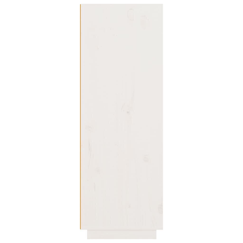 vidaXL Kaappi valkoinen 89x40x116,5 cm täysi mänty hinta ja tiedot | Lipastot | hobbyhall.fi