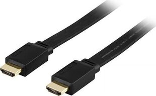 DELTACO Deltaco HDMI-1005F - 50cm HDMI Sort hinta ja tiedot | Kaapelit ja adapterit | hobbyhall.fi