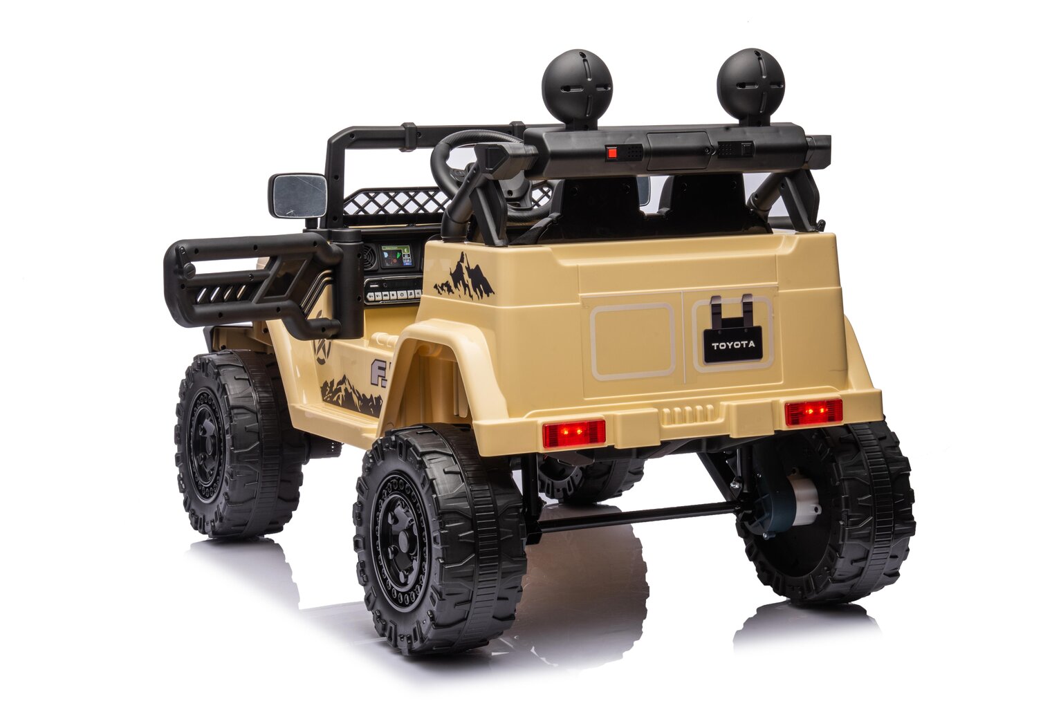 Toyota FJ Cruiser yksipaikkainen sähköauto, beige hinta ja tiedot | Lasten sähköautot | hobbyhall.fi