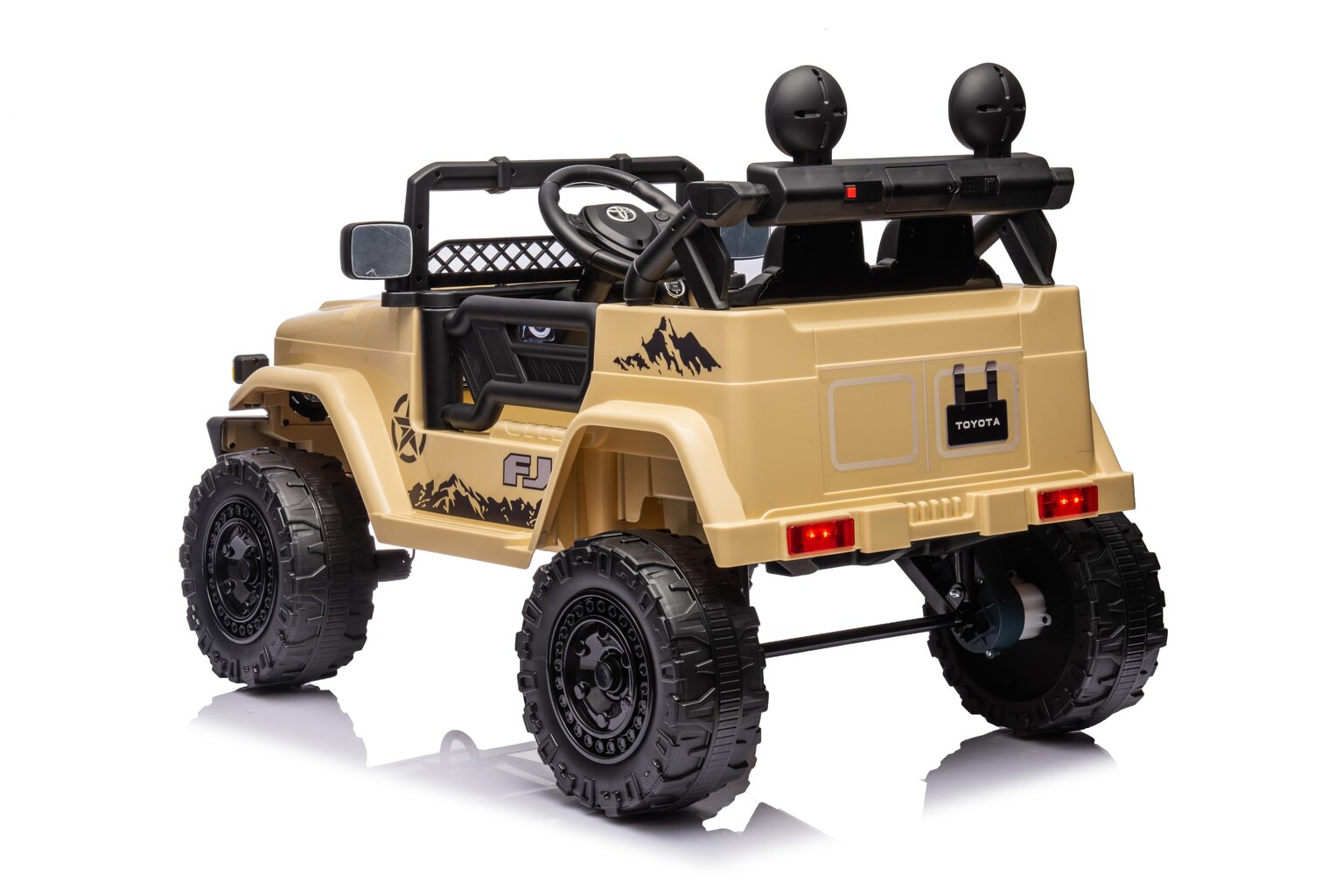 Toyota FJ Cruiser yksipaikkainen sähköauto, beige hinta ja tiedot | Lasten sähköautot | hobbyhall.fi