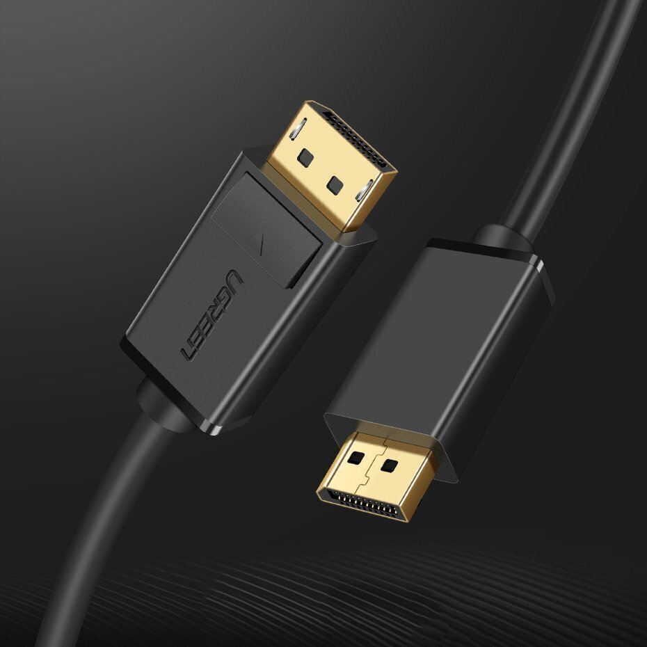 Kaapeli Ugreen DisplayPort 1.2, 4K 1,5 m, musta (DP102 10245). hinta ja tiedot | Kaapelit ja adapterit | hobbyhall.fi
