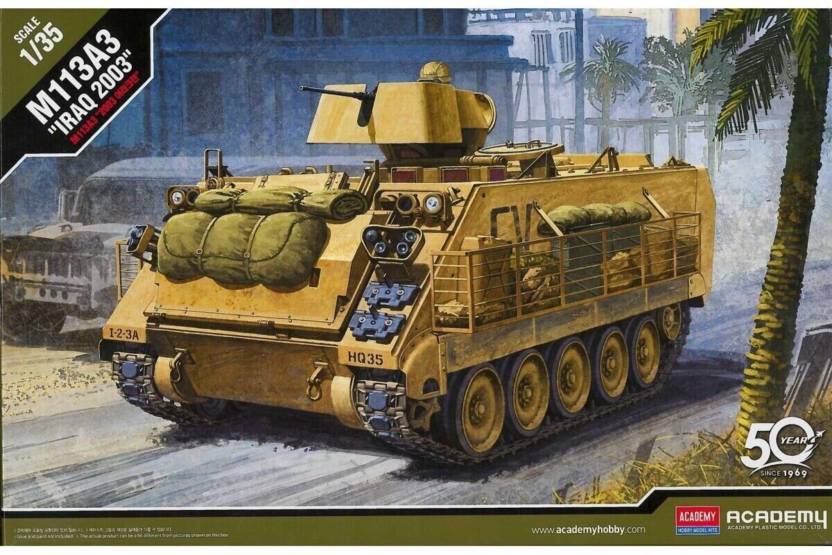 Liimattava pienoismalli Academy 13211 M113A3 IRAQ 2003 1/35 hinta ja tiedot | Koottavat pienoismallit | hobbyhall.fi