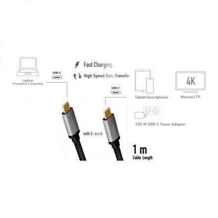 Logilink USB 3.2 Gen 2 cable, C hinta ja tiedot | Kaapelit ja adapterit | hobbyhall.fi