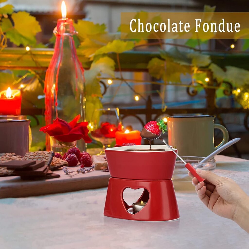 Fondue-sarja, punainen hinta ja tiedot | Kattilat ja painekattilat | hobbyhall.fi