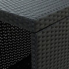 vidaXL 5-osainen Ulkobaarisarja tyynyillä polyrottinki musta hinta ja tiedot | Puutarhakalusteet | hobbyhall.fi